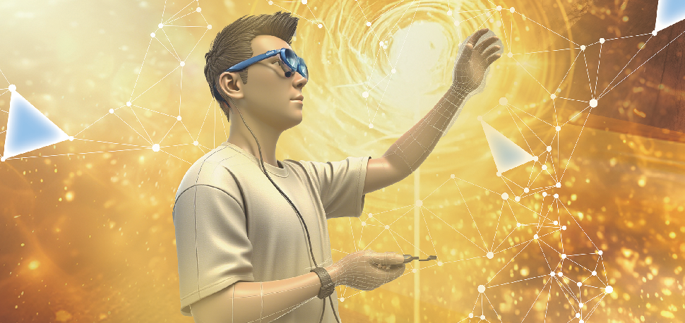 智能眼镜端空间交互示意图